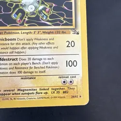 Magneton 26/62 Fossil 1st Edition Rare Pokemon Non Holo - Image 4
