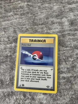 1st Edition Poke Ball 64/64 - Jungle - Common Pokemon Card - LP - Image 1