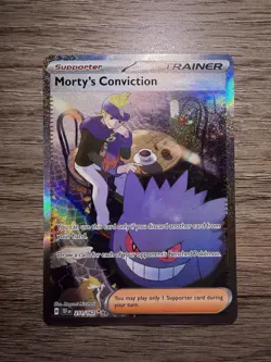 Pokemon TCG Morty's Conviction Special Illustration Rare Trainer Holo 211/162 - Image 1