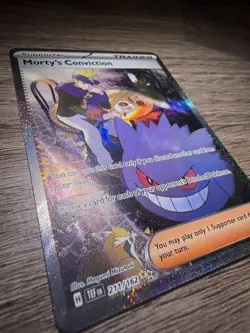 Pokemon TCG Morty's Conviction Special Illustration Rare Trainer Holo 211/162 - Image 2