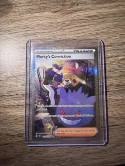 Pokemon TCG Morty's Conviction Special Illustration Rare Trainer Holo 211/162 - Image 4