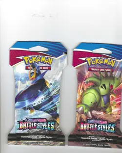 Pokemon TCG: S&S "Battle Styles", Sleeved Booster Pack- LOT- All 4ART COVERS - Image 1
