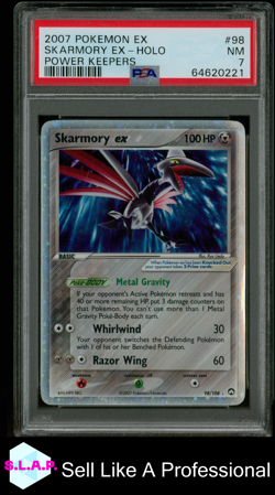 SKARMORY EX POKEMON 98/108 2007 POWER KEEPERS HOLO ENGLISH PSA 7 - Image 1