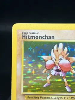 Pokemon TCG Hitmonchan 7/102 Base Set Holo Rare NM - Image 2