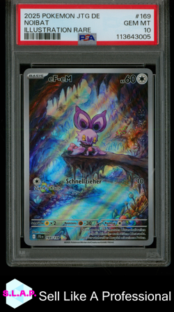 EF-EM POKEMON 169/159 2025 REISEGEFAHRTEN ILLUSTRATION RARE DEUTSCH PSA 10 - Image 1