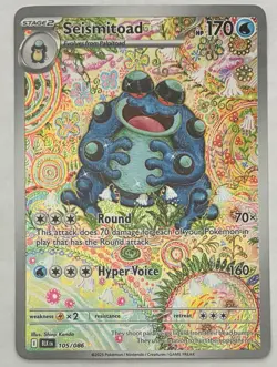 2025 Pokemon Seismitoad Illustration Rare Black Bolt 105/086 - Image 1