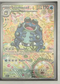 2025 Pokemon Seismitoad Illustration Rare Black Bolt 105/086 - Image 3