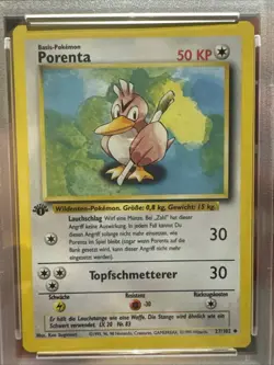 PSA 9 MINT Porenta Farfetch’d GERMAN Pokemon Base Set 1999 FRESH GRADE - Image 2