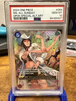 One Piece Ms. All Sunday OP06-064 Special Alt Art PSA 10 English - Image 1