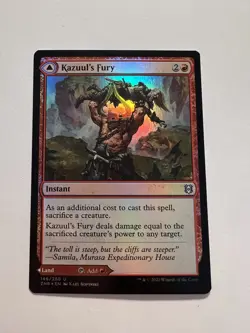Kazuul's Fury / Kazuul's Cliffs - FOIL - MTG Zendikar Rising - NM - Image 1