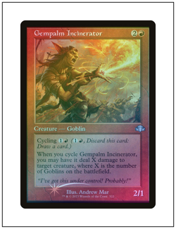 1x Gempalm Incinerator, Retro Frame Foil, Magic the Gathering MTG NM - Image 1