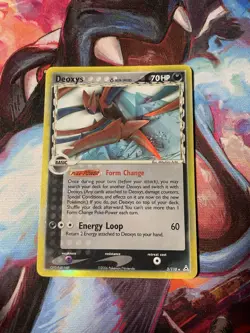 Deoxys: Attack Forme Delta Species 3/110 Holon Phantoms Holo MP Pokemon 2006 - Image 1