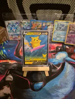 Surfing Pikachu V 008/025 - Celebrations 25th Anniversary Pokemon Card - Image 1
