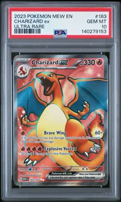 Pokemon Charizard ex 183/165 Sv: Scarlet & Violet 151 Holo PSA 10 - Image 1