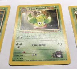 LOT Erika’s and Koga’s GRASS TYPE Pokemon TCG Original Cards - Image 3