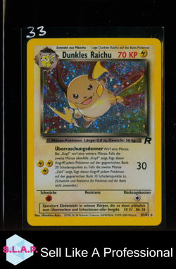 DUNKLES RAICHU POKEMON 83/82 2000 TEAM ROCKET HOLO GERMAN - Image 1