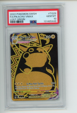 2022 Pokemon Lost Origin Pikachu VMAX TG29/TG30 Trainer Gallery Full Art PSA 10 - Image 1