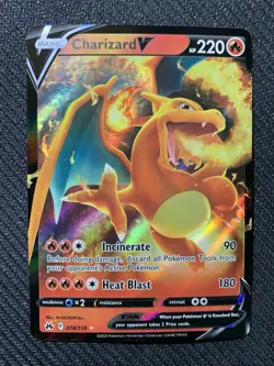 Pokemon TCG Charizard v Crown Zenith Full Art Ultra Rare Holo Card 018/159 - Image 1