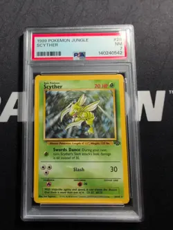1999 Pokemon Jungle Scyther 26/64 Unlimited Non Holo PSA 7 - Image 1