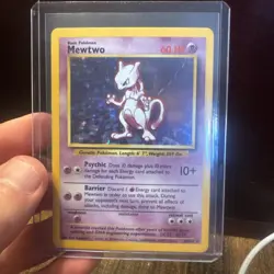 Mewtwo - 10/102 - Pokemon Base Set Unlimited Holo Rare Card WOTC LP - Image 1