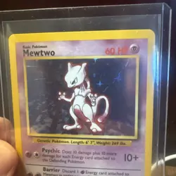Mewtwo - 10/102 - Pokemon Base Set Unlimited Holo Rare Card WOTC LP - Image 3