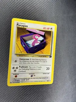 Pokemon Cards Porygon 48/82 UNLIMITED Team Rocket WOTC Uncommon LP - Image 2
