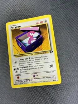 Pokemon Cards Porygon 48/82 UNLIMITED Team Rocket WOTC Uncommon LP - Image 3