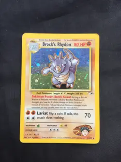 Pokemon Cards: Gym Heroes Rare Holo: Brock's Rhydon 2/132 - Image 1