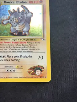 Pokemon Cards: Gym Heroes Rare Holo: Brock's Rhydon 2/132 - Image 5