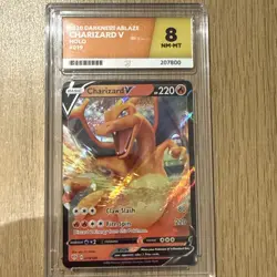 Pokemon TCG Charizard v Darkness Ablaze Card 019/189 Ace Grade 8 - Image 2