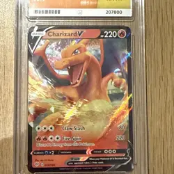 Pokemon TCG Charizard v Darkness Ablaze Card 019/189 Ace Grade 8 - Image 3
