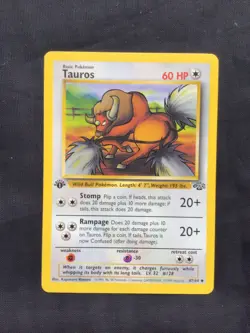 Pokemon Cards: Jungle 1st Edition Uncommon: Tauros 47/64 - Image 1