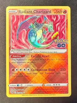 Radiant Charizard 011/078 2022 Pokemon GO Set Pokemon Card TCG Shiny Reverse Nm - Image 1