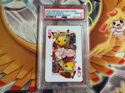 Pokemon 2016 Playing Cards Maiko Pikachu & Okuge Pikachu Queen Of Hearts PSA 10 - Image 1