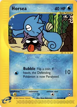 Horsea 084/147 - Aquapolis - Pokemon - NM - Image 1