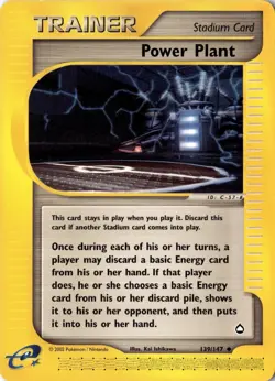 Power Plant 139/147 - Aquapolis - Pokemon - NM - Image 1