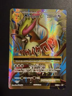 LP Mega Pidgeot EX M Full Art 105/108 Evolutions Holo Pokemon card English - Image 1