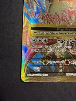LP Mega Pidgeot EX M Full Art 105/108 Evolutions Holo Pokemon card English - Image 4