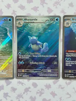 Pokemon TCG Lot Of 3 S&V151 Cards. Squirtle 170, Wartortle 171, Blastoise ex 200 - Image 3