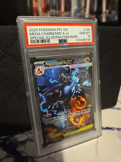 PSA 10 MEGA CHARIZARD X EX 125/094 Phantasmal Flames Graded Pokemon Card English - Image 3