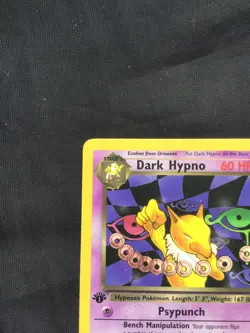 Pokemon Cards: Team Rocket 1st Edition Rare: Dark Hypno 26/82 - Image 2