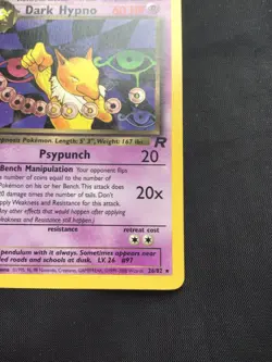 Pokemon Cards: Team Rocket 1st Edition Rare: Dark Hypno 26/82 - Image 4
