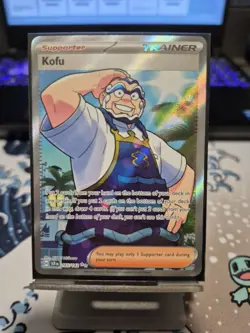 Pokemon TCG Kofu Stellar Crown Ultra Rare Card 165/142 Near Mint Condition - Image 1