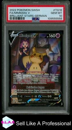 MIMIGMA V POKEMON TG 16 2022 BRILLIANT STARS DEUTSCH PSA 10 - Image 1