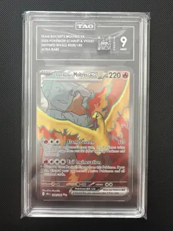 Pokemon TCG Team Rockets Moltres EX#208/182 Destined Rivals TAG 9 - Image 1