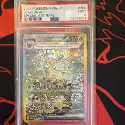 Pokemon TCG Leafeon ex 200/187 SV8a Special Art Rare Japanese PSA 9 - Image 1