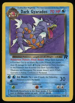 DARK GYARADOS 2000 Pokemon Team Rocket 25/82 - LP - Image 1