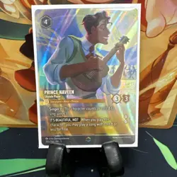 Disney Lorcana Enchanted Prince Naveen Ukulele Player 205/204 Plus Bonus Cards - Image 1