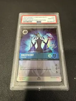 Disney Lorcana Maleficent - Uninvited (Alternate Art) Disney100 Promos PSA 10 - Image 1