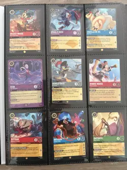 Disney Lorcana TCG Legendary/Super Rare 145 Cards EN1-EN10 In Binder +PSA 9 Read - Image 1